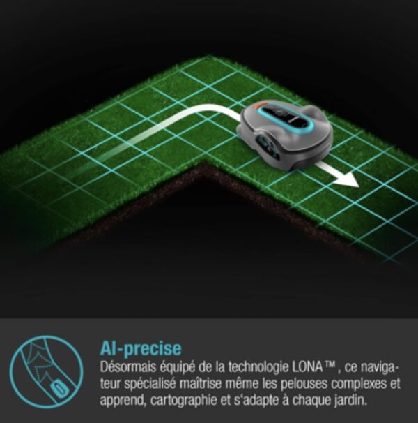 GARDENA SILENO life 1000. Tondeuse robot connectée Bluetooth®. < 1000m². Tond sous la pluie. Capteur de gel. Nettoyage à l’eau. Ultra-silencieuse – Image 5